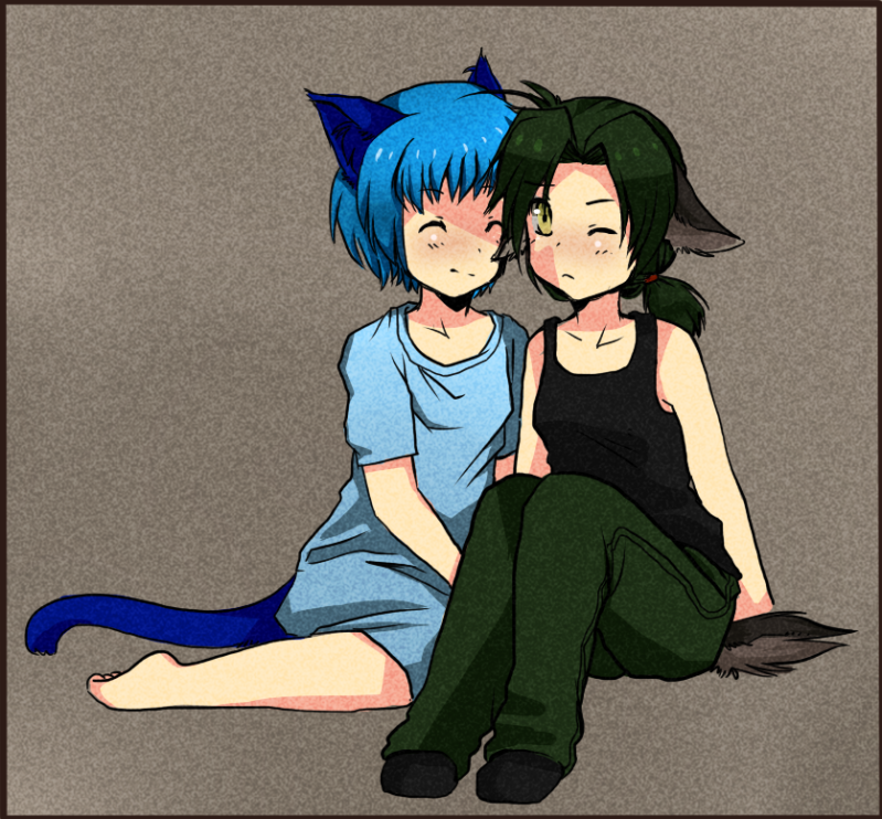 akami katejina and akami kitaken (original) drawn by mirikun
