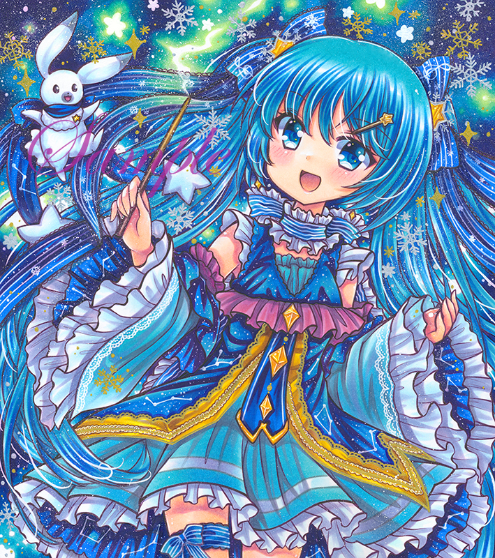 hatsune miku, yuki miku, and rabbit yukine (vocaloid) drawn by rui_(sugar3)
