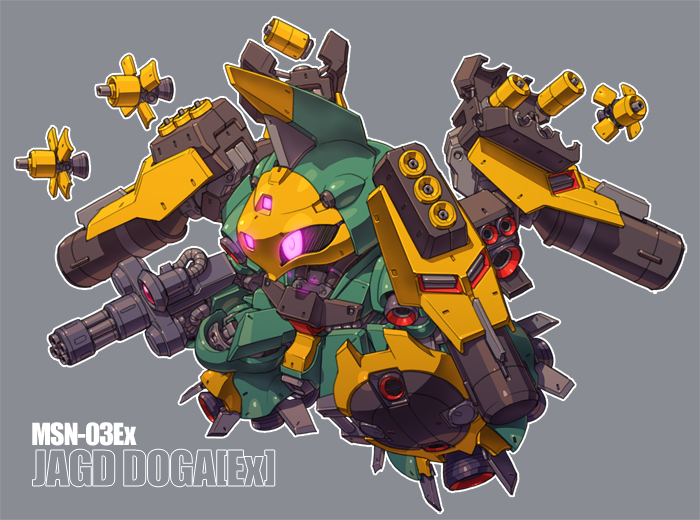 jagd doga gyunei custom and jagd doga (gundam and 3 more) drawn by susagane