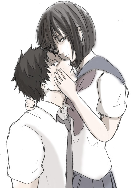 karasawa toshiyuki and habara (danshi koukousei no nichijou) drawn by sakko