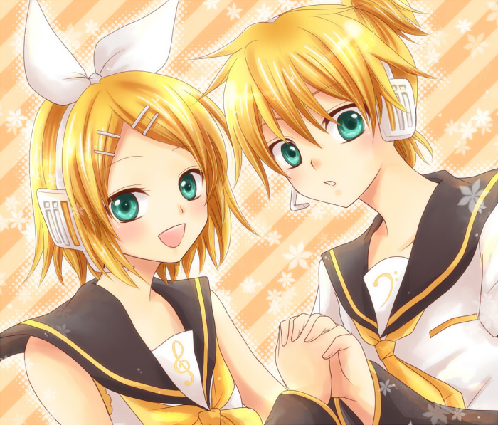 kagamine rin and kagamine len (vocaloid) drawn by maekawa_suu