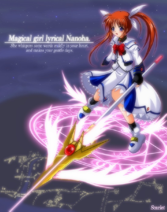 takamachi nanoha and raising heart (lyrical nanoha and 2 more)