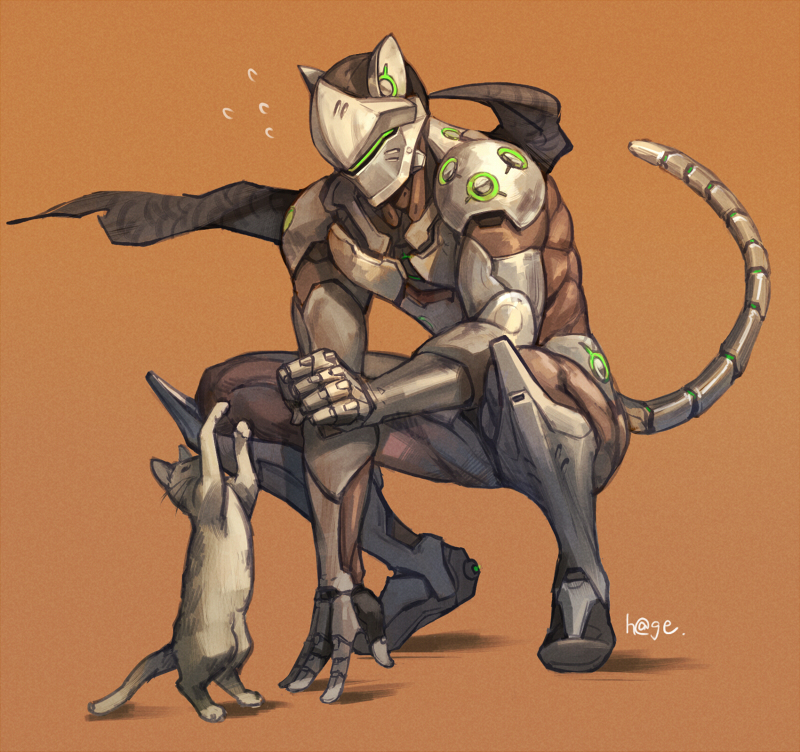 genji (overwatch and 1 more) drawn by hage2013