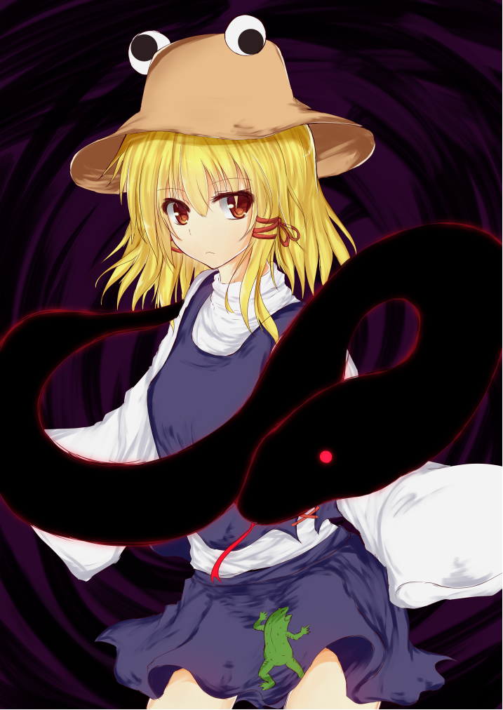 moriya suwako and mishaguji (touhou) drawn by mikagemaru_(mikage000)