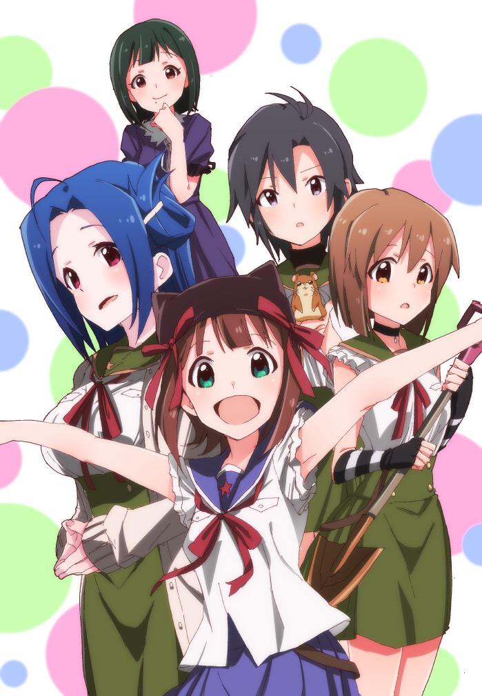 amami haruka, kikuchi makoto, miura azusa, hagiwara yukiho, otonashi kotori, and 6 more (idolmaster and 1 more) drawn by aco_(bearchannel)