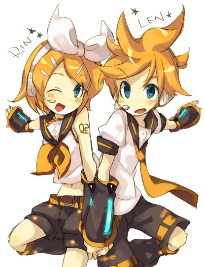 kagamine rin and kagamine len (vocaloid) drawn by kiris