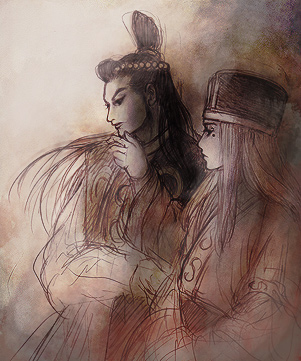 xun yu and jia xu (ravages of time) drawn by macha_(artist)