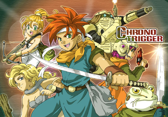 lucca ashtear, crono, marle, ayla, and frog (chrono trigger)