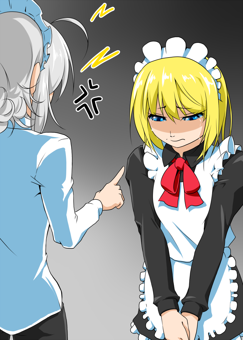 izayoi sakuya and alice margatroid (touhou) drawn by mattari_yufi