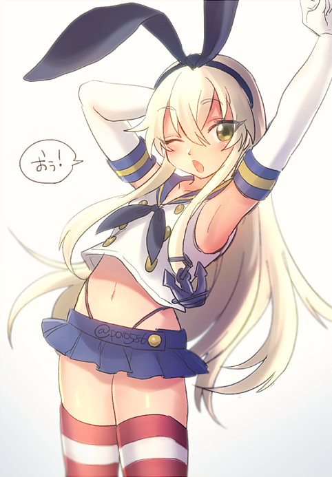 shimakaze (kantai collection) drawn by poroi_(poro586)