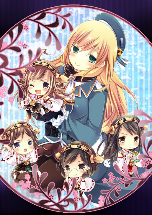 kongou, haruna, atago, hiei, and kirishima (kantai collection) drawn by natsu_dora