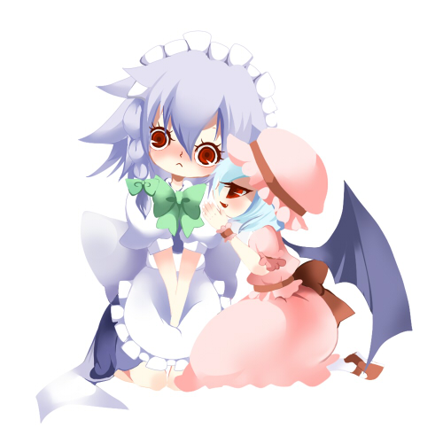 remilia scarlet and izayoi sakuya (touhou) drawn by piyo_(crxa)