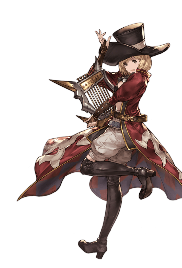 djeeta and bard (granblue fantasy) drawn by minaba_hideo