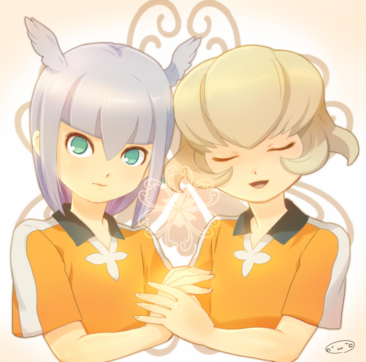 amase reia and hyuuga rion (inazuma eleven and 1 more) drawn by mizuhara_aki