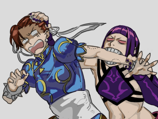 chun-li and han juri (street fighter and 1 more) drawn by bam_(s2leona)