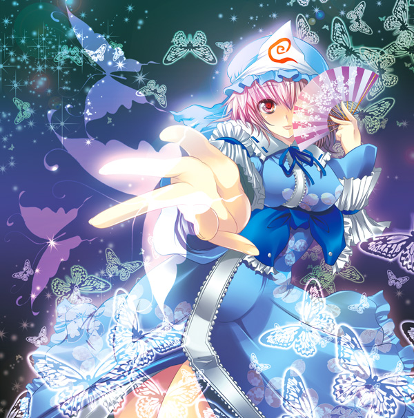 saigyouji yuyuko (touhou) drawn by maki_(seventh_heaven_maxion)