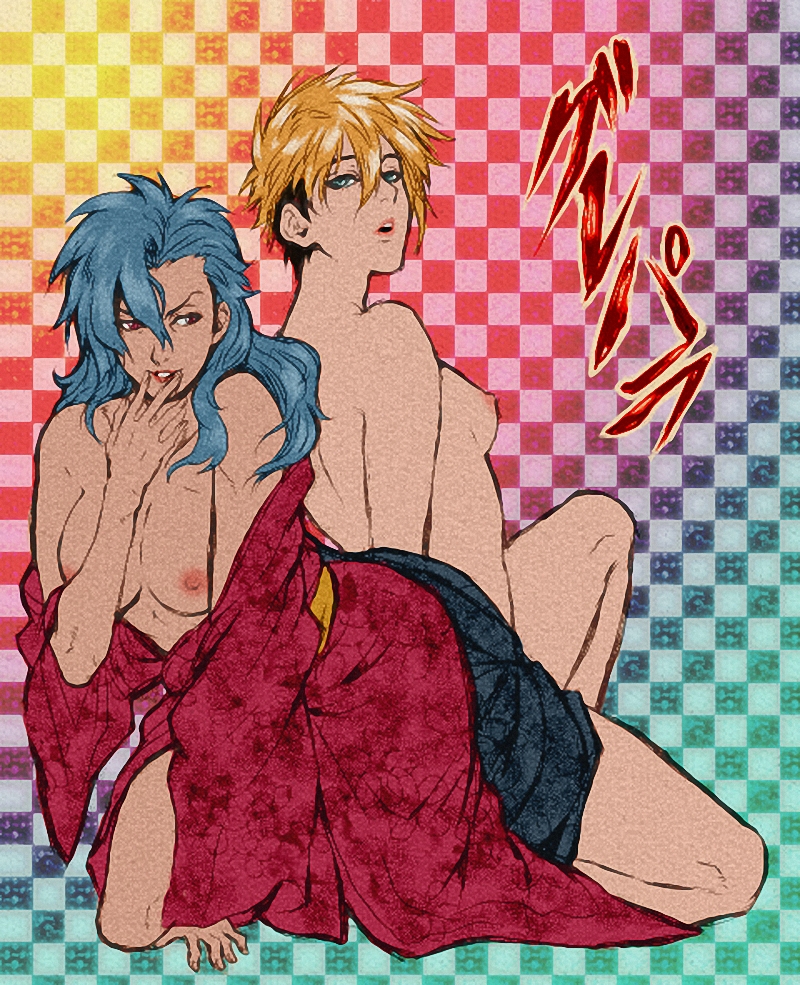 kamina and kittan bachika (tengen toppa gurren lagann) drawn by matsukaze_yukiji