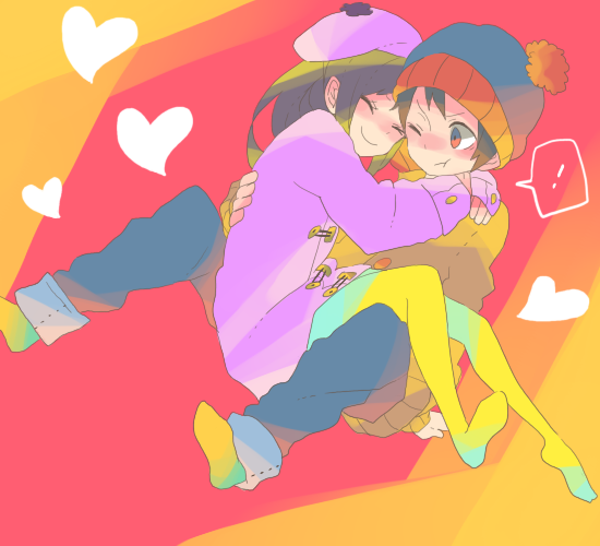 stan marsh and wendy testaburger (south park) drawn by maco22