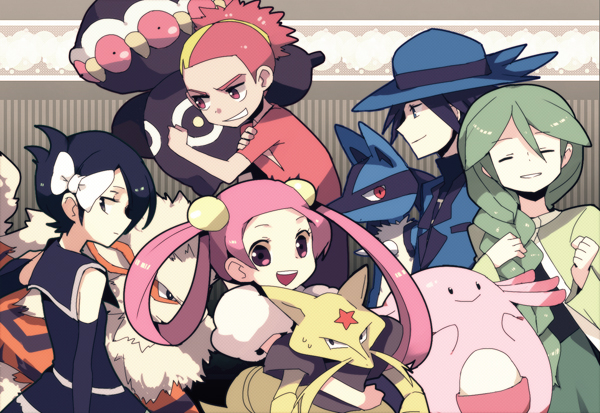 lucario, arcanine, chansey, cheryl, marley, and 5 more (pokemon and 1 more) drawn by yoyterra