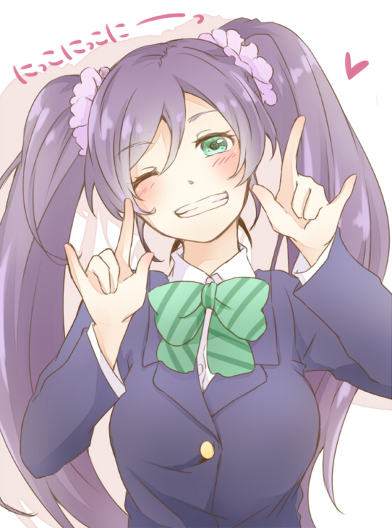 tojo nozomi (love live! and 1 more) drawn by mizu_bonbori