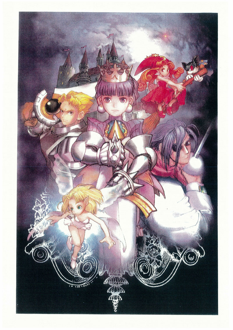 gradriel, arlia, proserpina, edward glowstar, gabriel, and 1 more (princess crown) drawn by kamitani_george