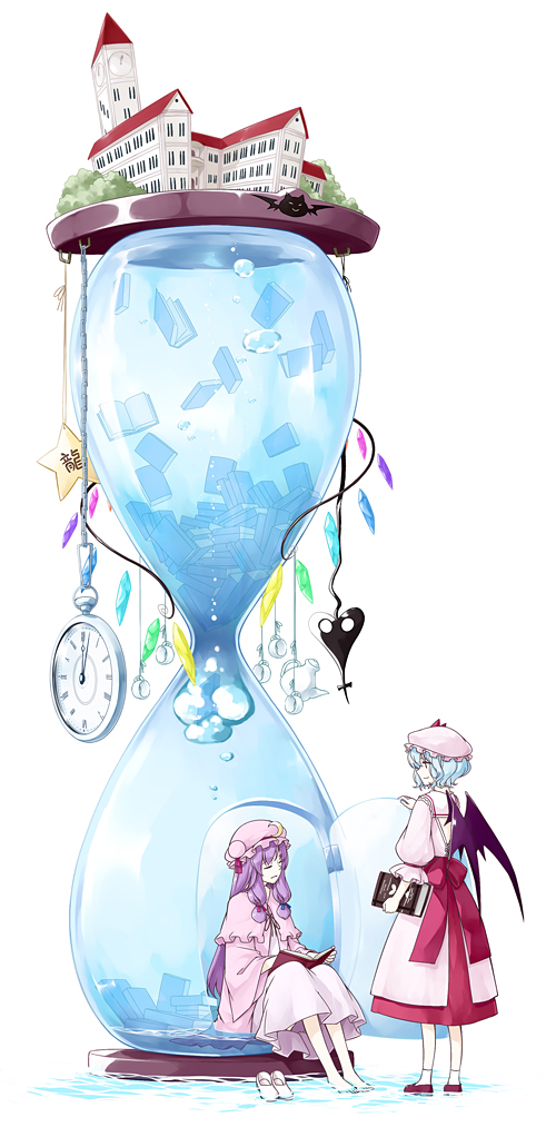 remilia scarlet and patchouli knowledge (touhou) drawn by sakuraba_yuuki