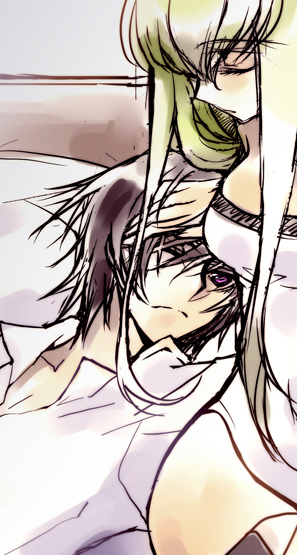 c.c. and lelouch vi britannia (code geass) drawn by creayus