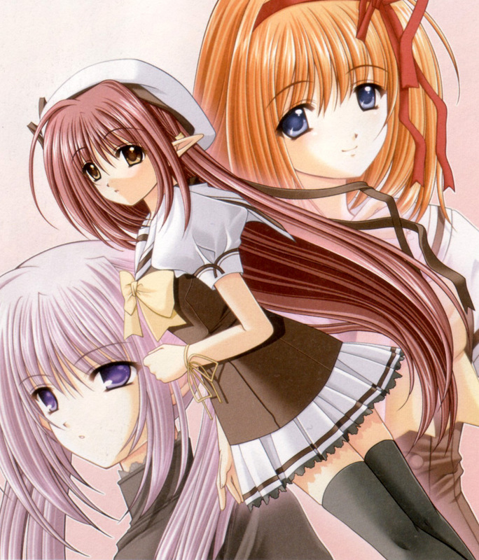 fuyou kaede, primula, and lisianthus (shuffle!) drawn by nishimata_aoi
