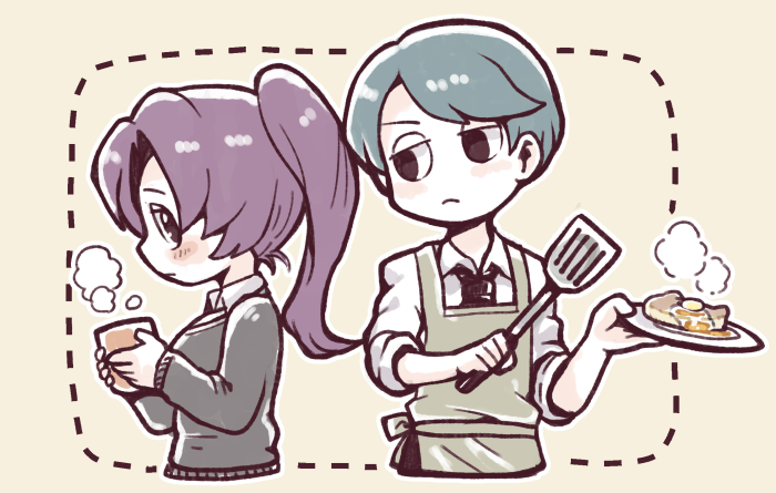 nugget and employee (original and 2 more) drawn by hatake_shimeji