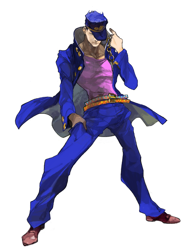 kujo jotaro (jojo no kimyou na bouken and 1 more) drawn by roe_(d-c_-b)