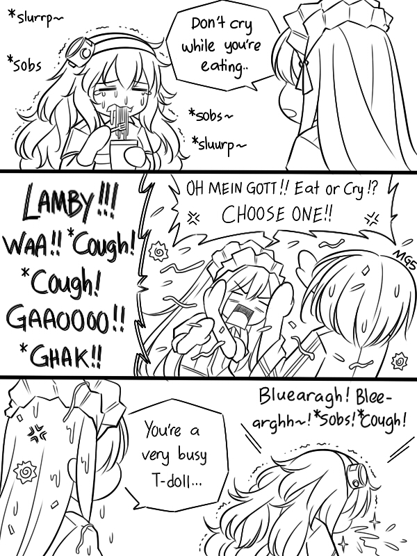 s.a.t.8, ppk, and mg5 (girls' frontline) drawn by guin_guin