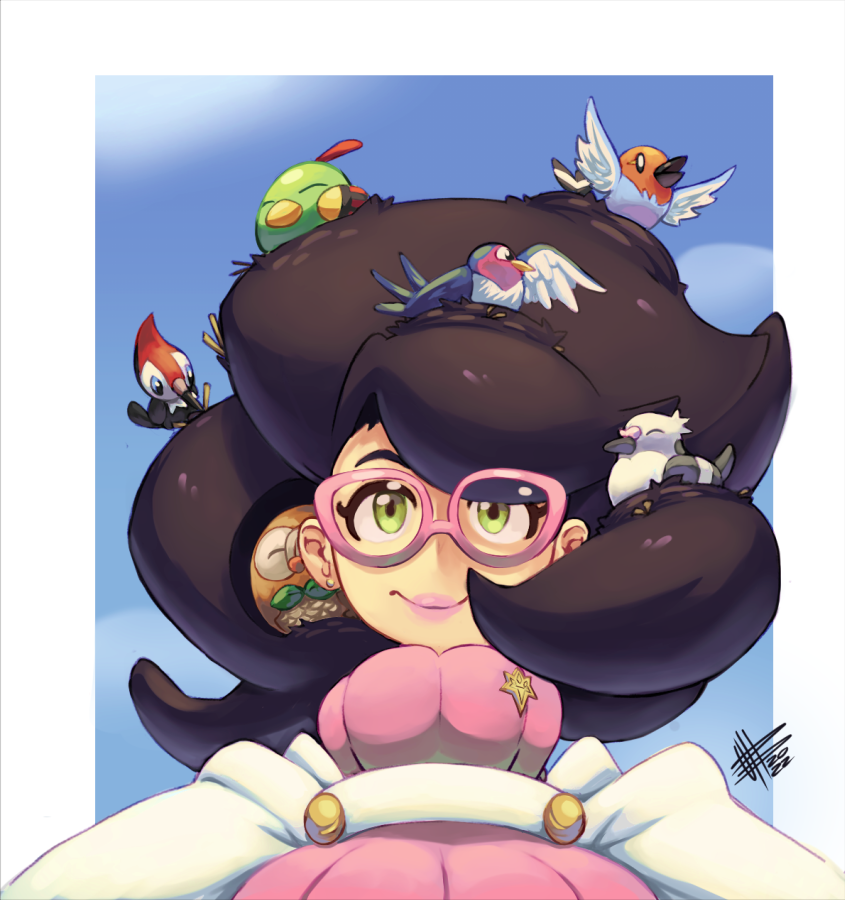 rowlet, wicke, natu, fletchling, pidove, and 2 more (pokemon and 1 more) drawn by mateus_upd