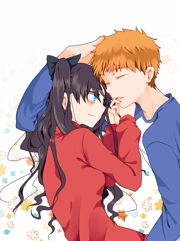 tohsaka rin and emiya shirou (fate and 1 more) drawn by kino_hazuki