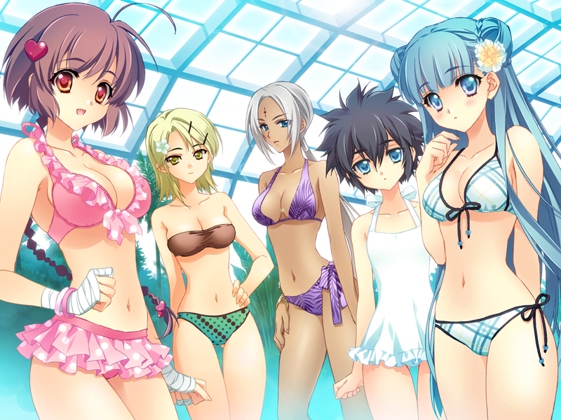 yatabe noa, fujita nodoka, yatabe miu, takeda rachel, and ryooda (para-sol) drawn by carnelian