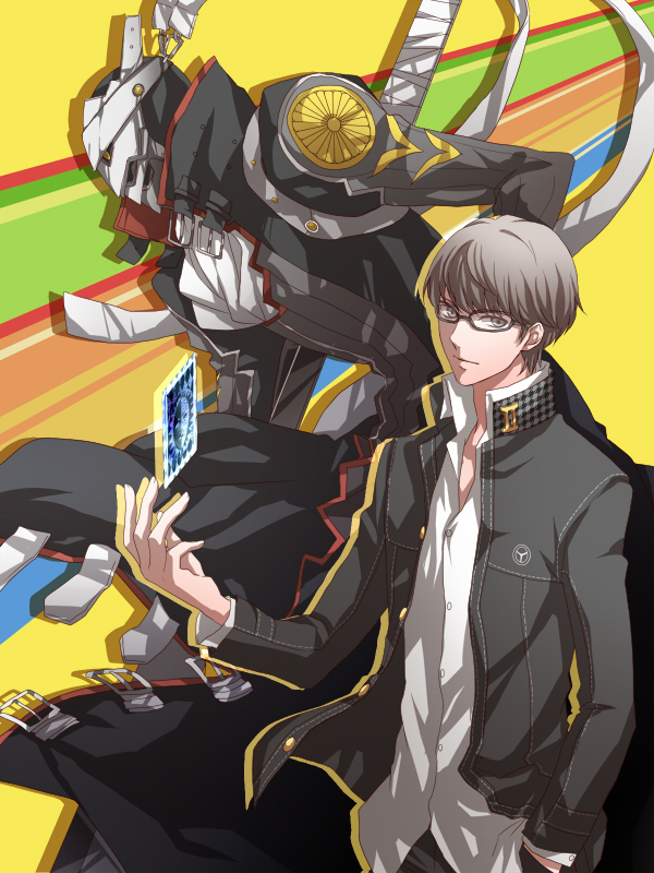 narukami yu and izanagi (persona and 1 more) drawn by gamu