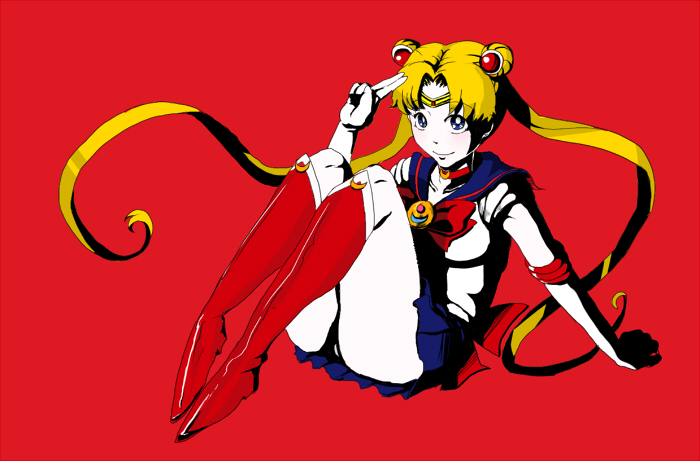 tsukino usagi and sailor moon (bishoujo senshi sailor moon) drawn by monosashi