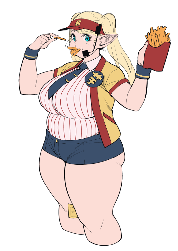 imadake dabuchi tabemi and elfuda (mcdonald's and 1 more) drawn by synecdoche
