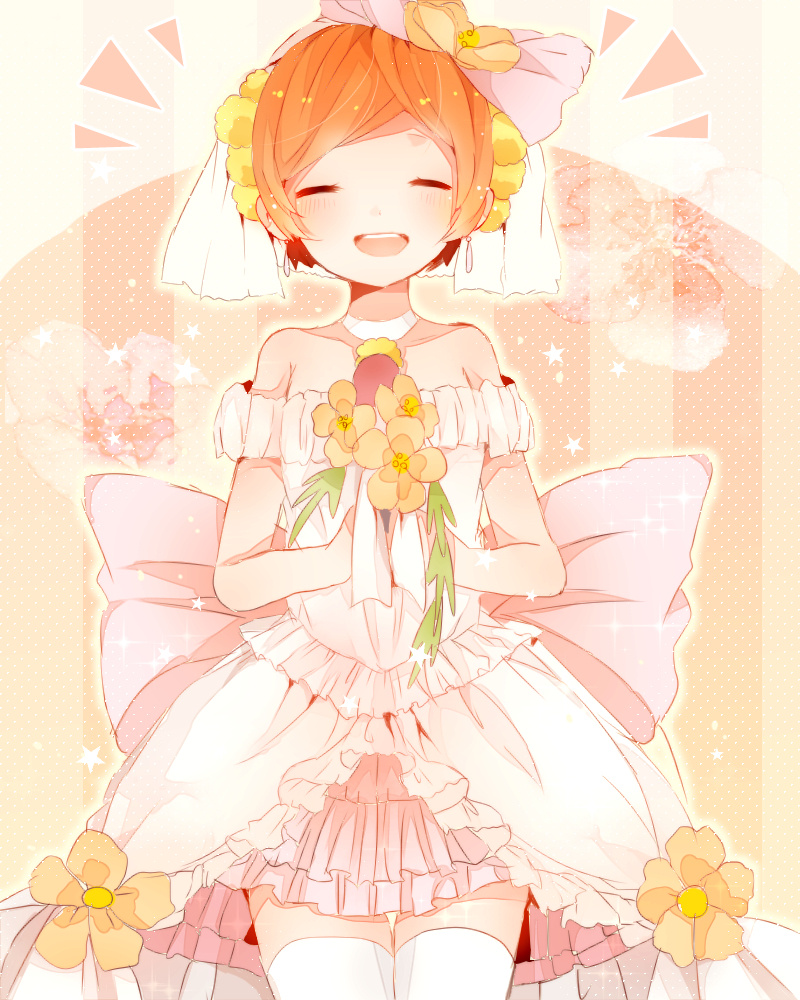hoshizora rin (love live! and 1 more) drawn by kumahara