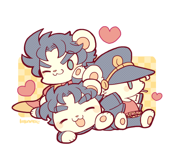 joseph joestar, kujo jotaro, and jonathan joestar (jojo no kimyou na bouken and 3 more) drawn by kotorai