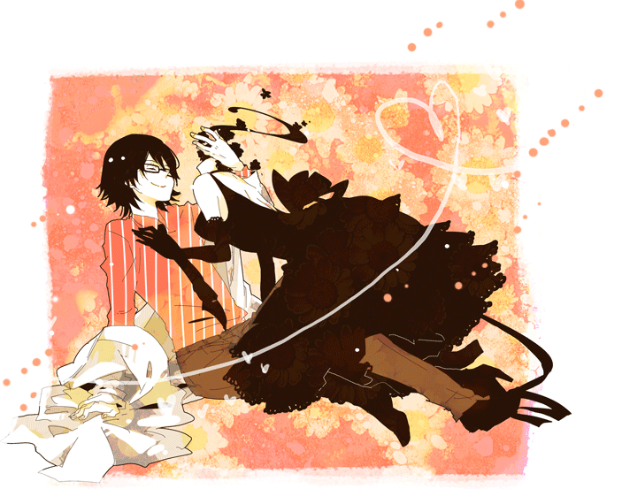 celty sturluson and kishitani shinra (durarara!!) drawn by horiro