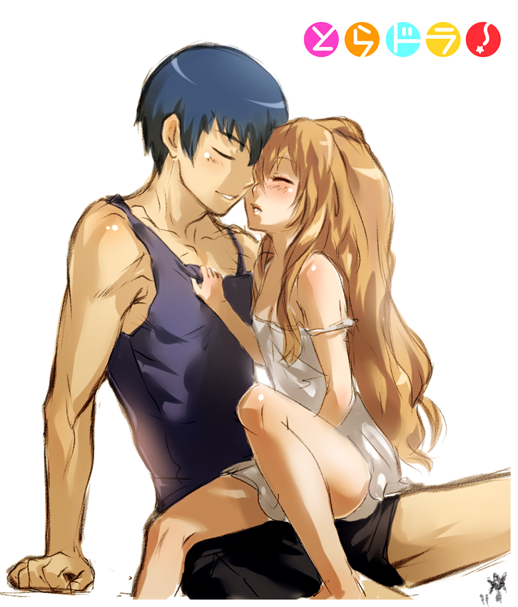 aisaka taiga and takasu ryuuji (toradora!) drawn by unkai_tenshi