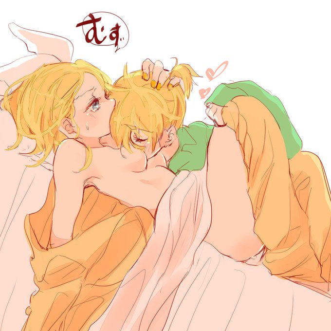 kagamine rin and kagamine len (vocaloid) drawn by mimi_mine