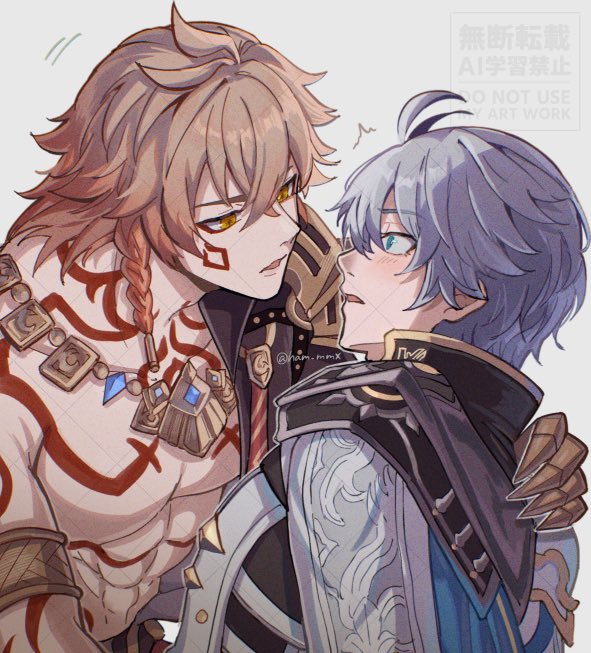 phainon and mydei (honkai and 1 more) drawn by ham_mmx