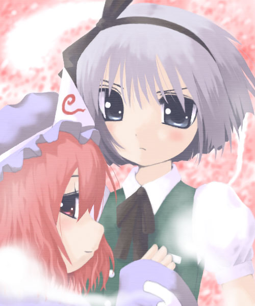 konpaku youmu and saigyouji yuyuko (touhou) drawn by gogatsu_no_hito