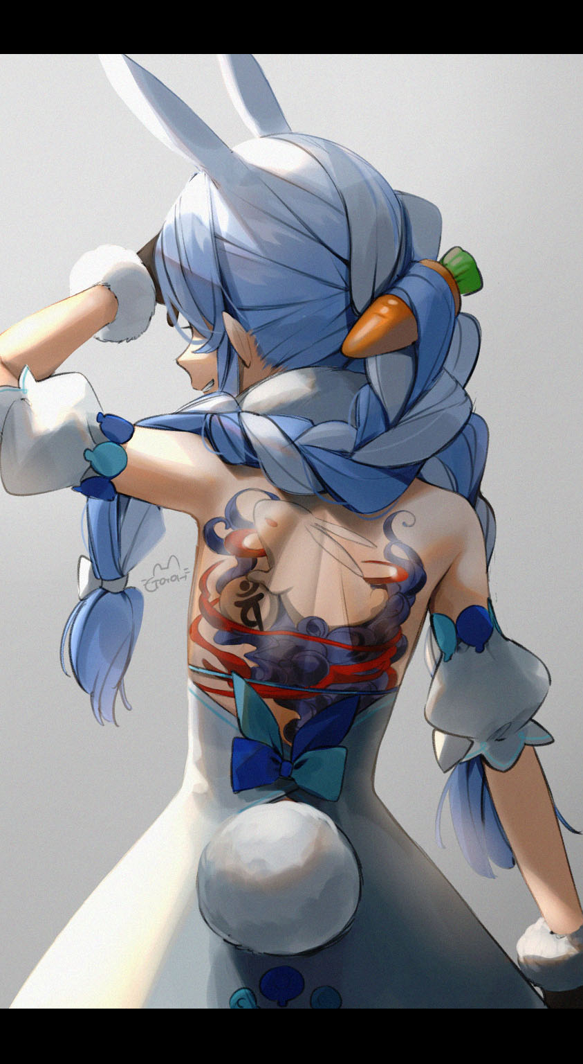usada pekora and don-chan (hololive and 1 more) drawn by gotoh_(nekocat)