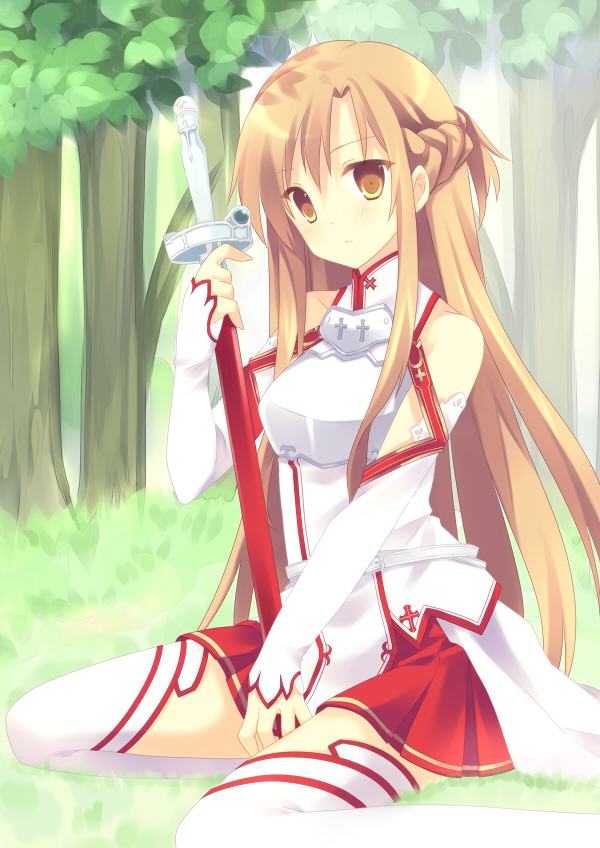 asuna (sword art online) drawn by takase_kanan