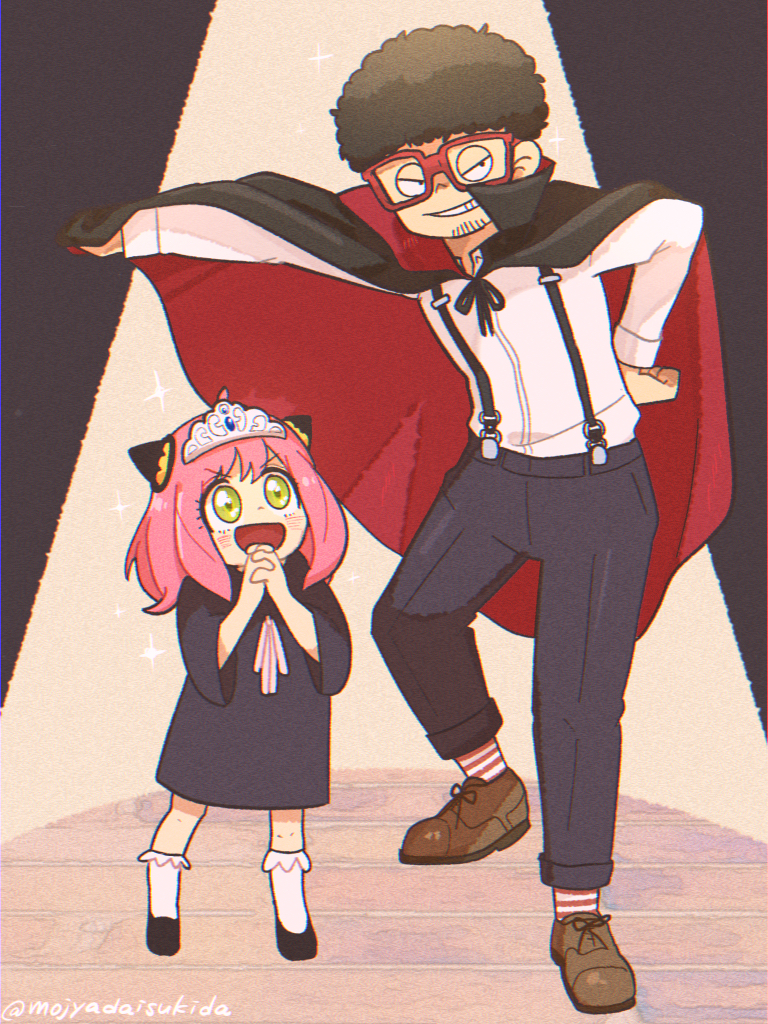 anya and franky franklin (spy x family) drawn by ouka_(gegege_853suki)