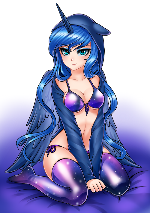 princess luna (my little pony and 1 more) drawn by racoon-kun