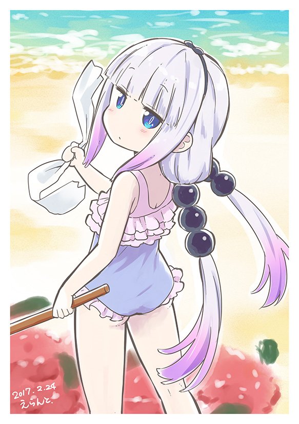 kanna kamui (kobayashi-san chi no maidragon) drawn by errant