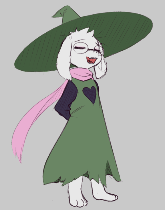 ralsei (undertale and 1 more) drawn by blumbus